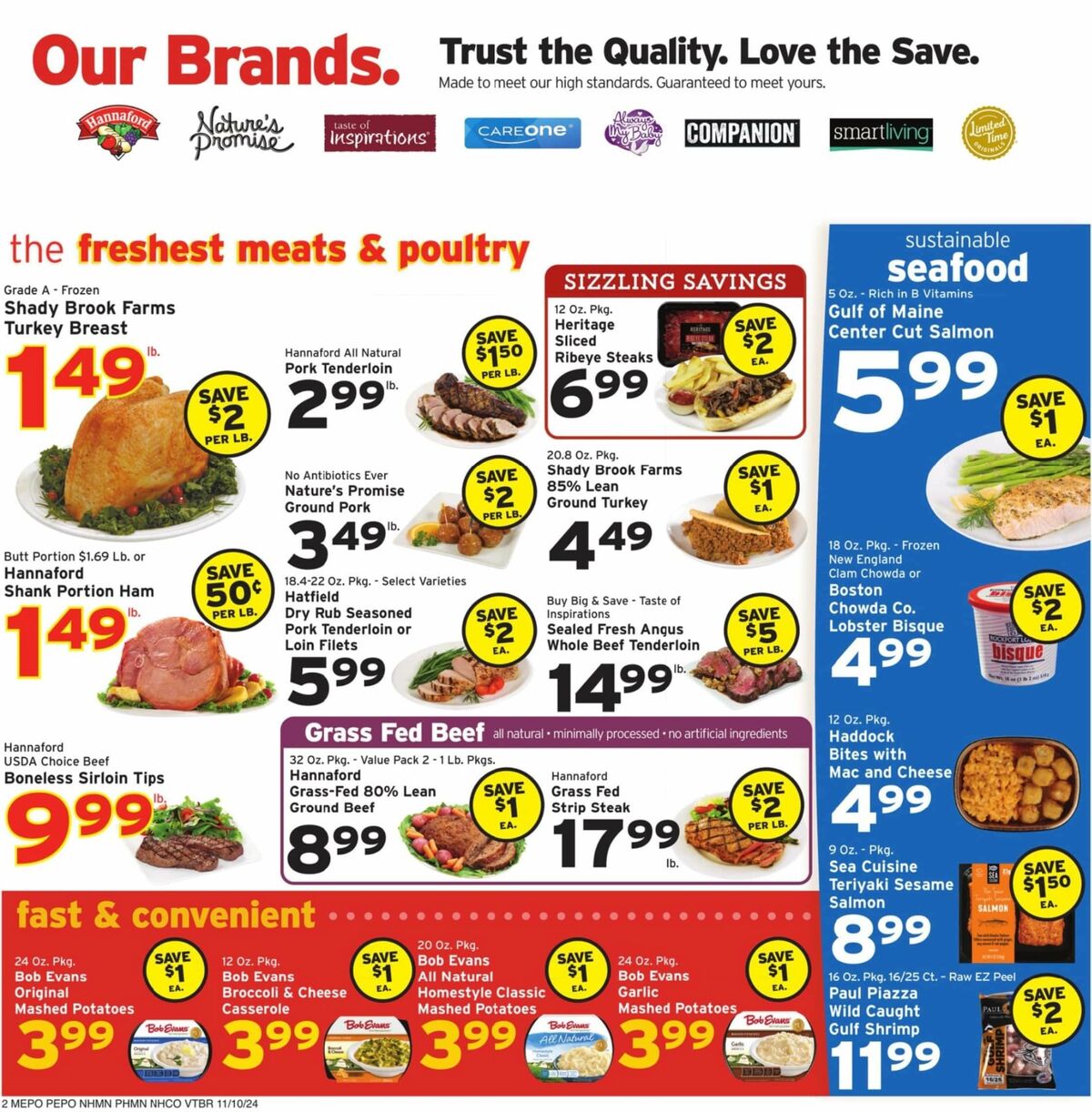 Hannaford Weekly Ad from November 10