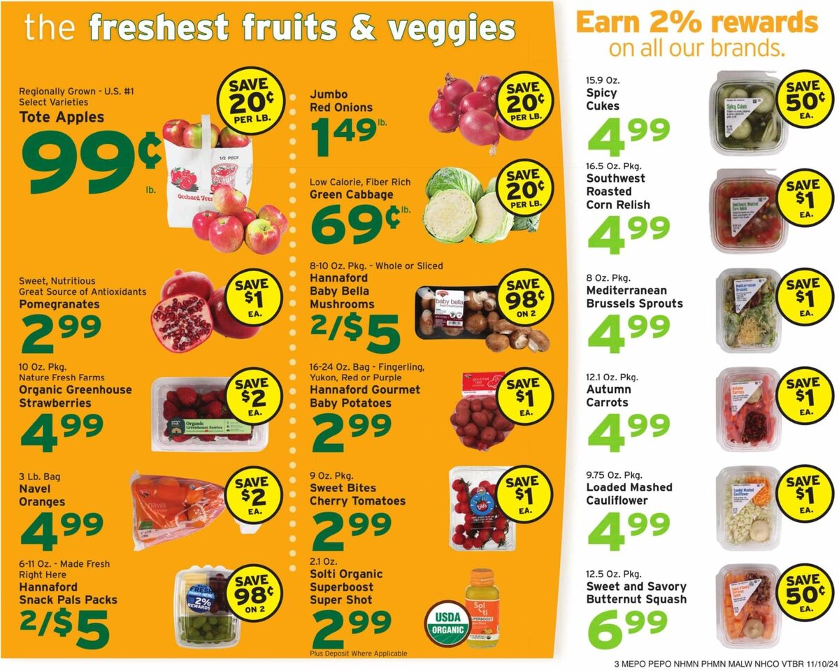 Hannaford Weekly Ad from November 10