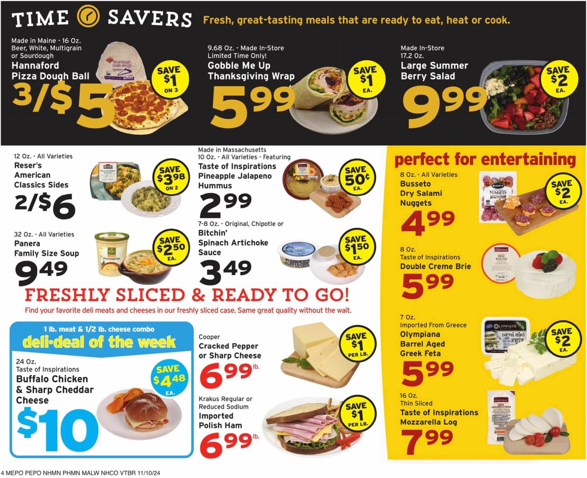 Hannaford Weekly Ad from November 10