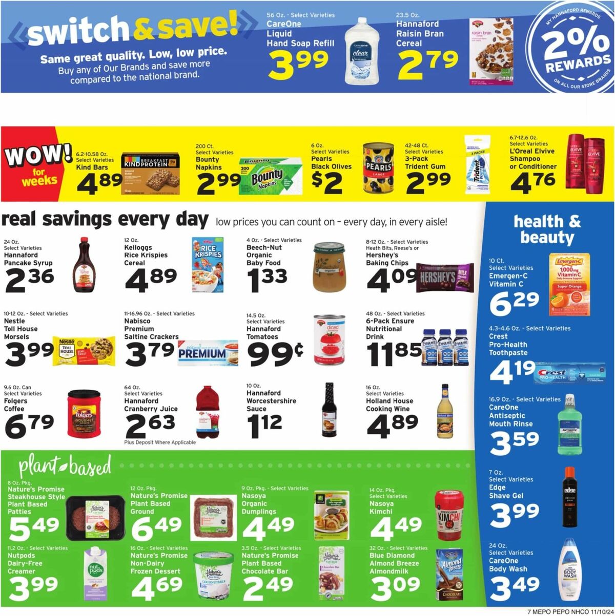 Hannaford Weekly Ad from November 10