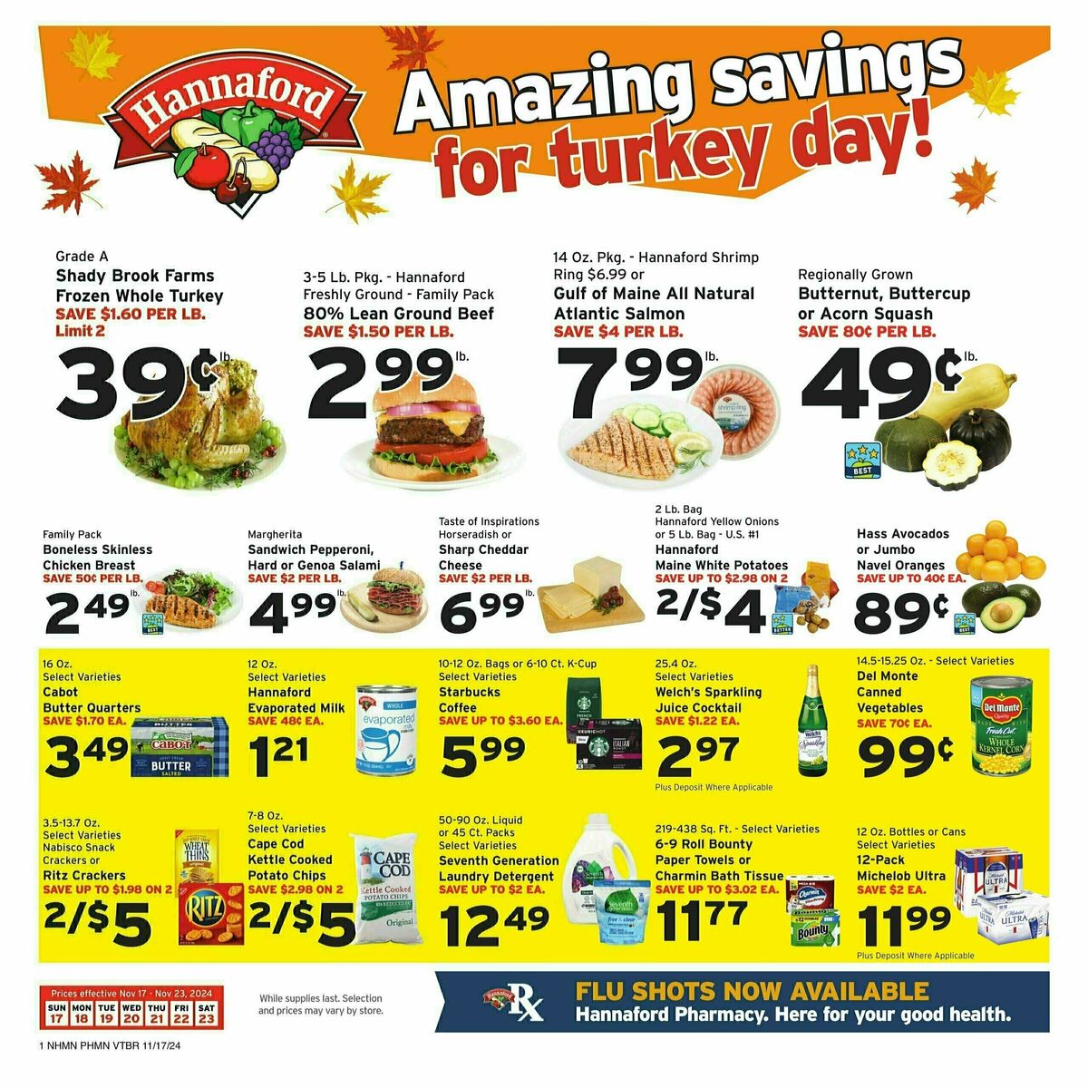 Hannaford Weekly Ad from November 17