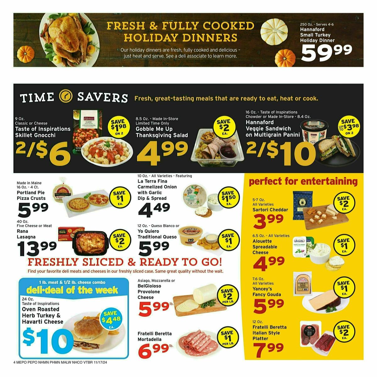 Hannaford Weekly Ad from November 17