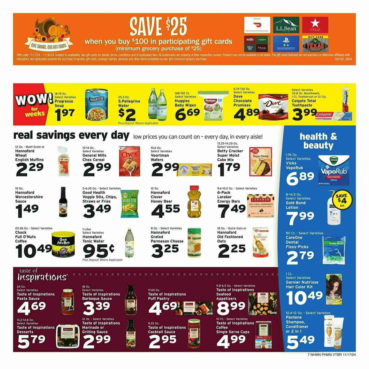 Hannaford Weekly Ad from November 17