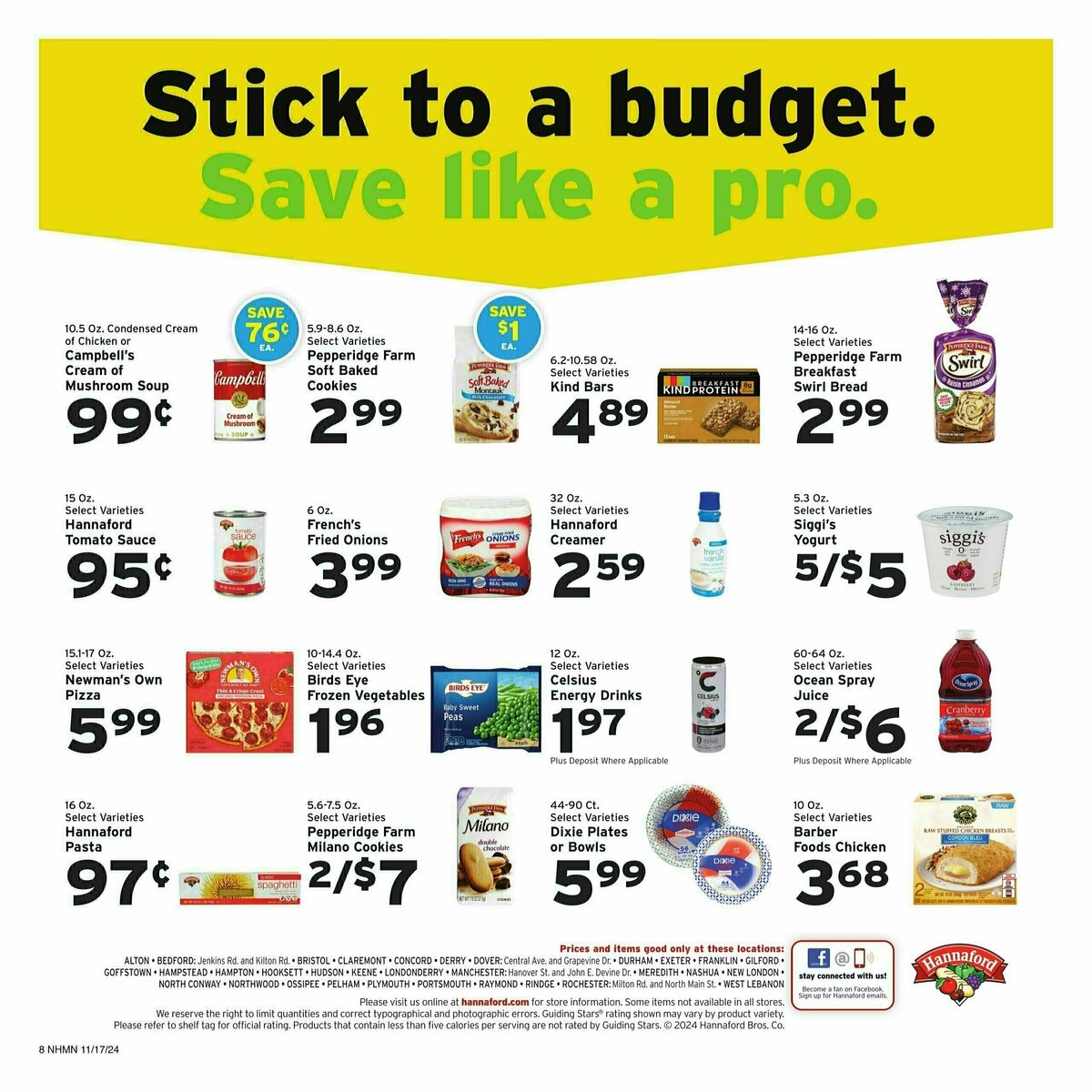 Hannaford Weekly Ad from November 17