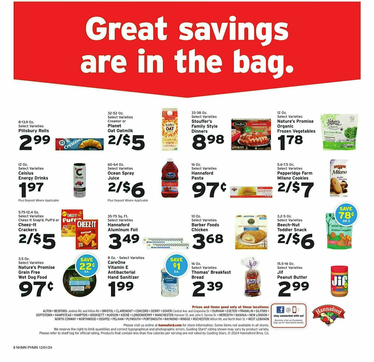 Hannaford Weekly Ad from December 1