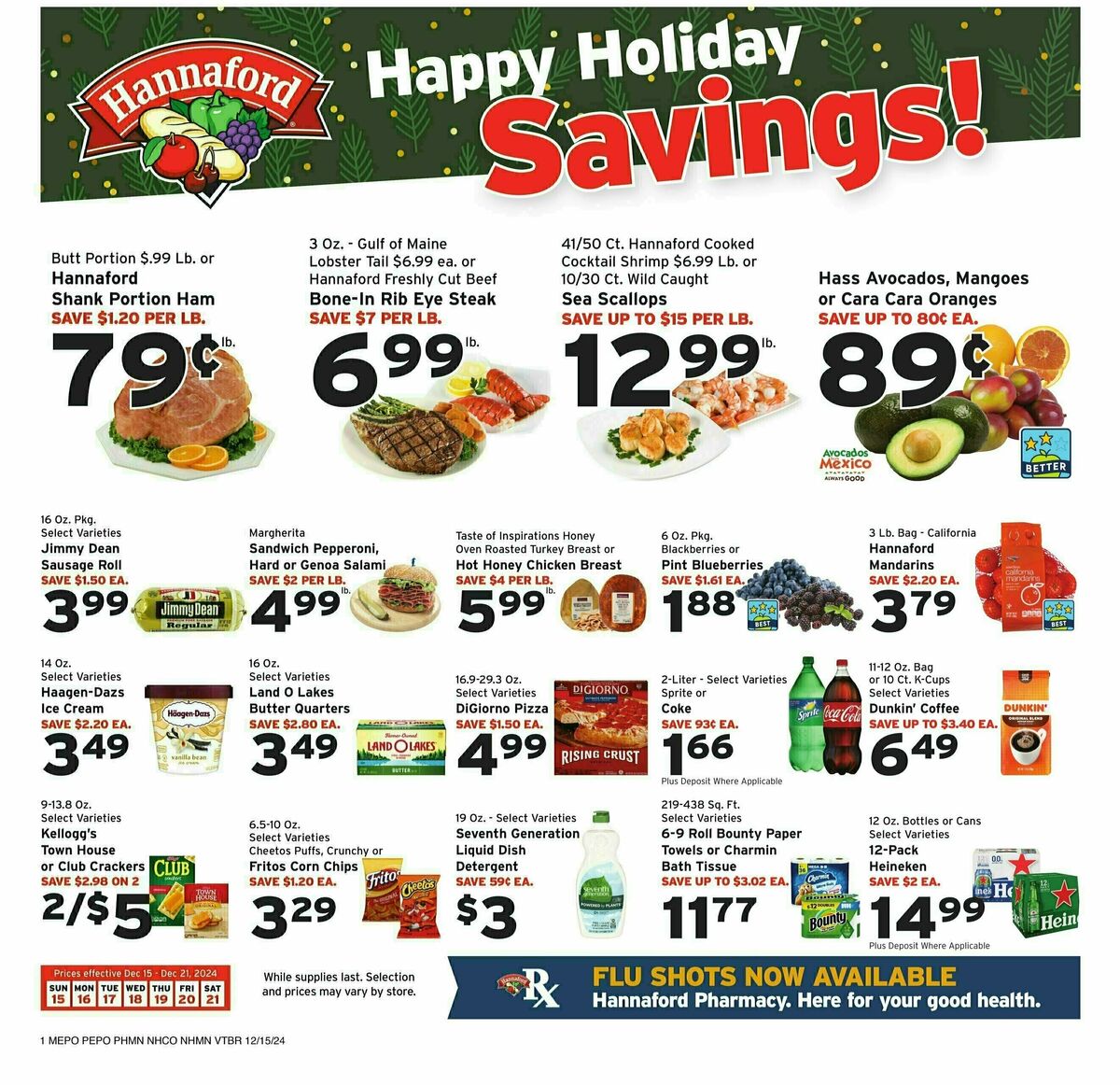 Hannaford Weekly Ad from December 15