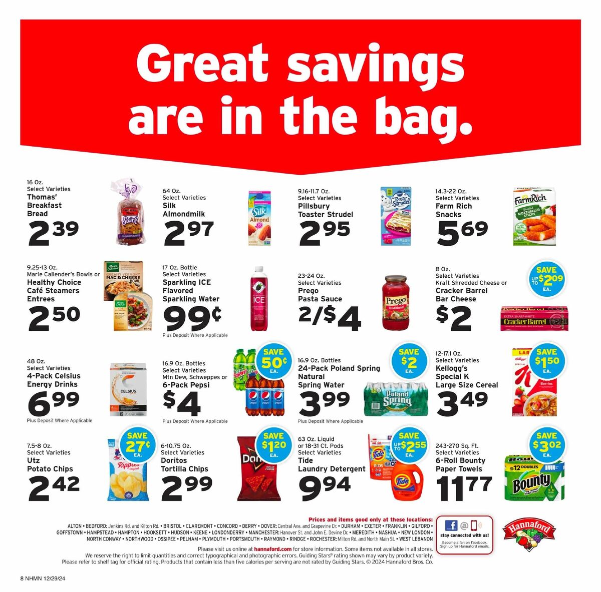 Hannaford Weekly Ad from December 29