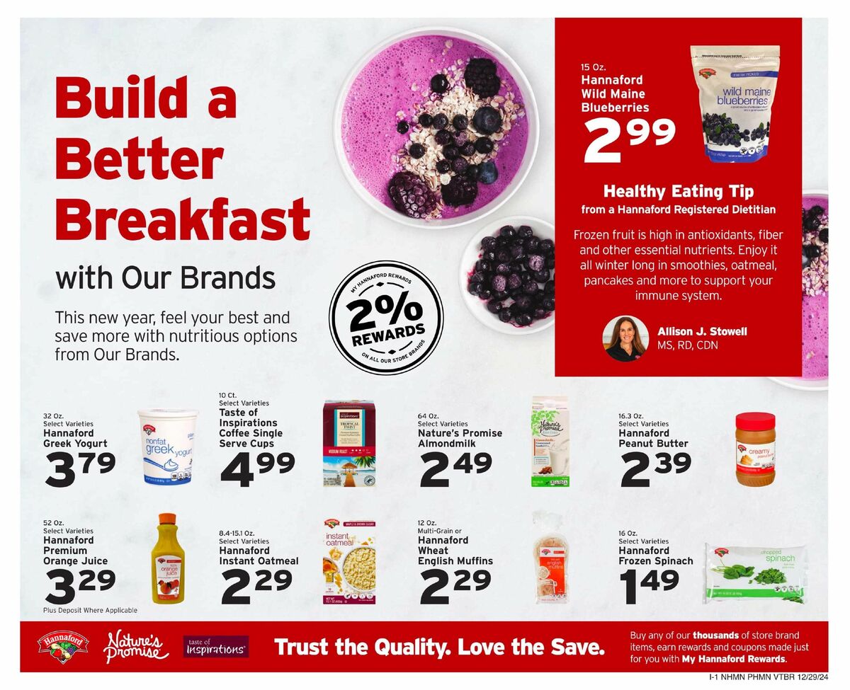 Hannaford Weekly Ad from December 29