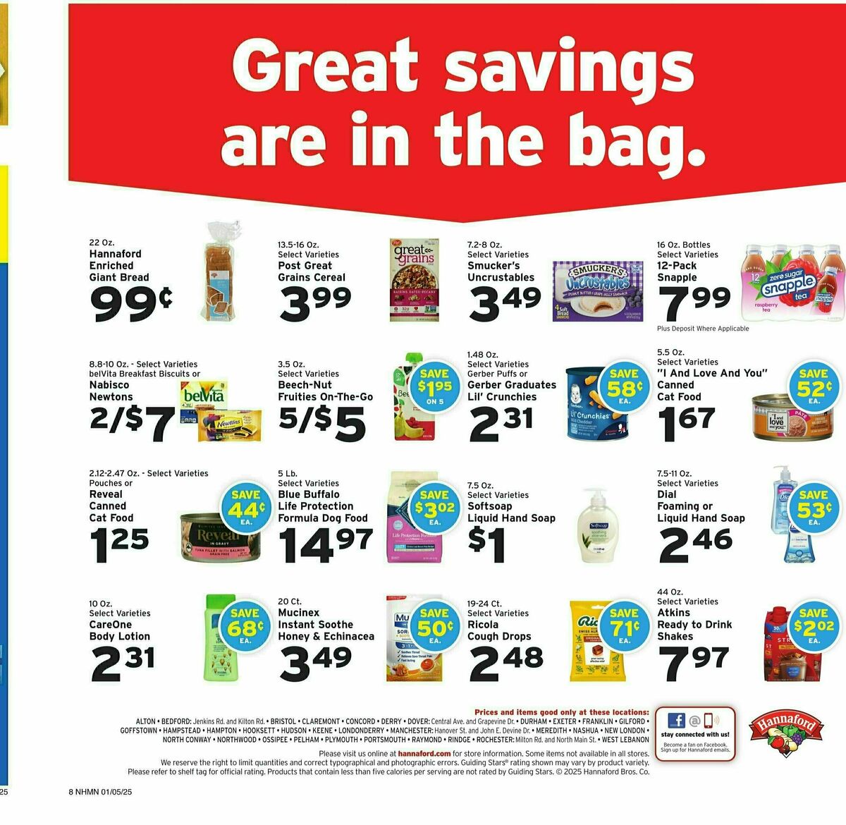 Hannaford Weekly Ad from January 5