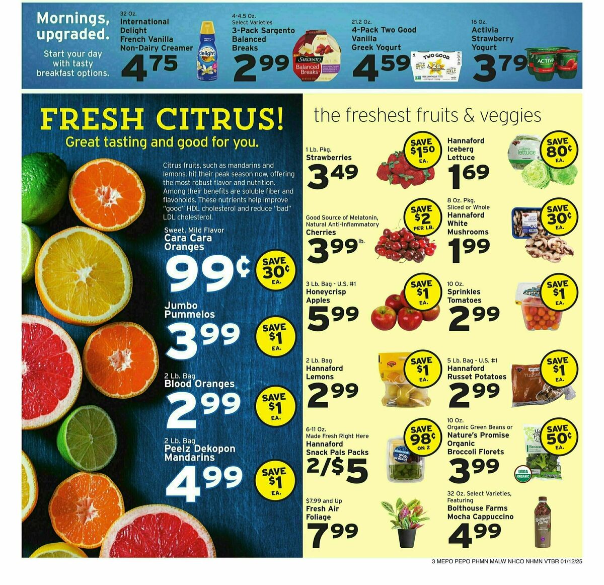 Hannaford Weekly Ad from January 12