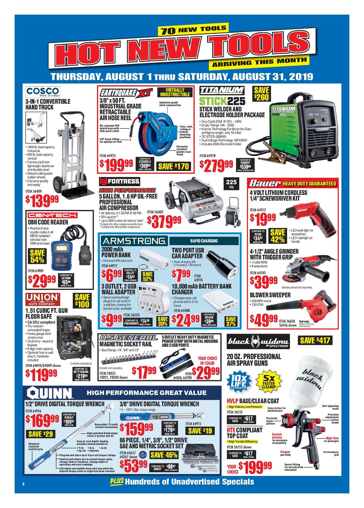 Harbor Freight Tools Weekly Ad from August 1