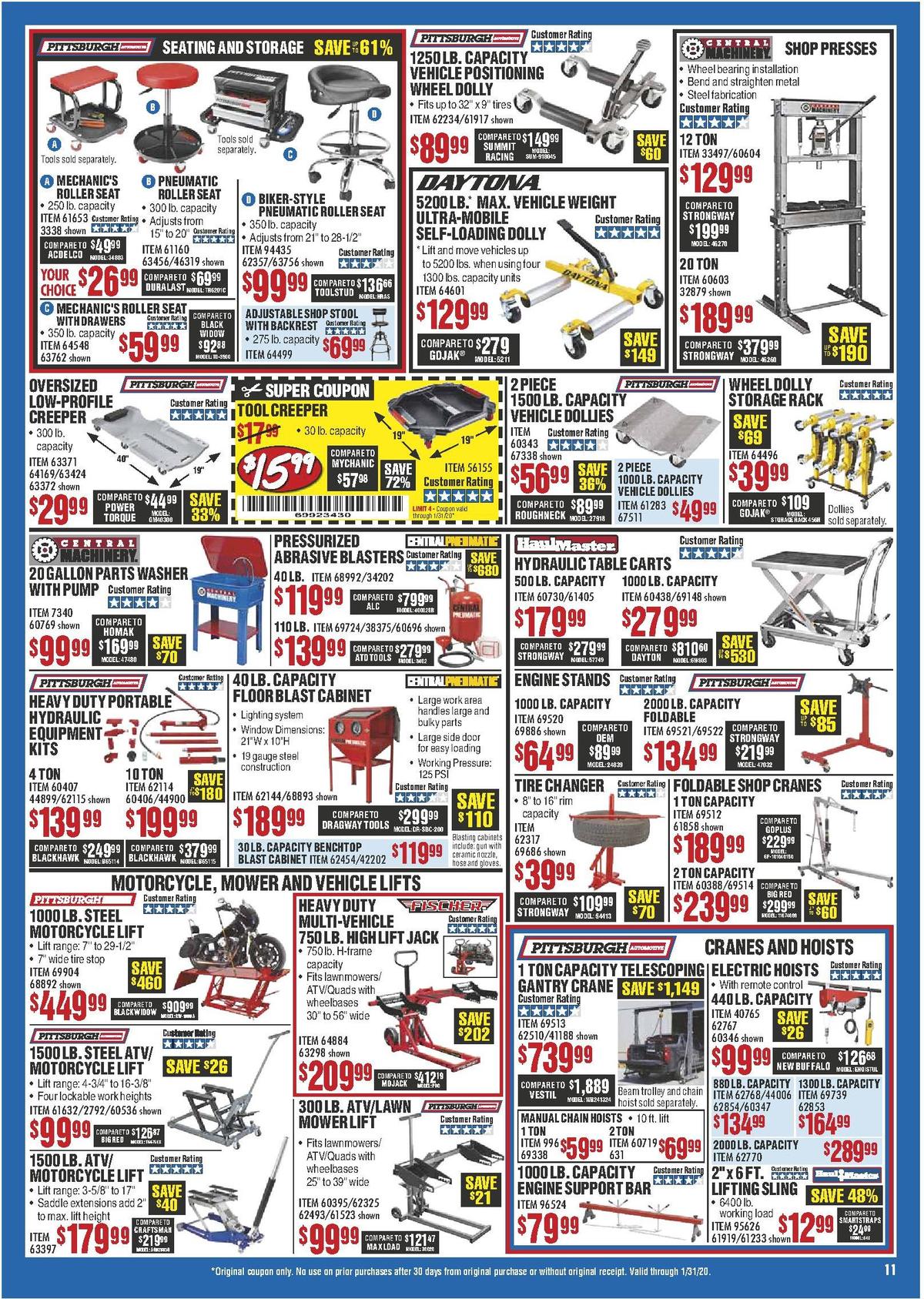 Harbor Freight Tools Weekly Ad from January 1