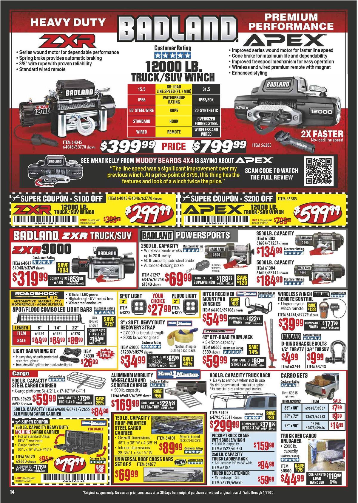 Harbor Freight Tools Weekly Ad from January 1