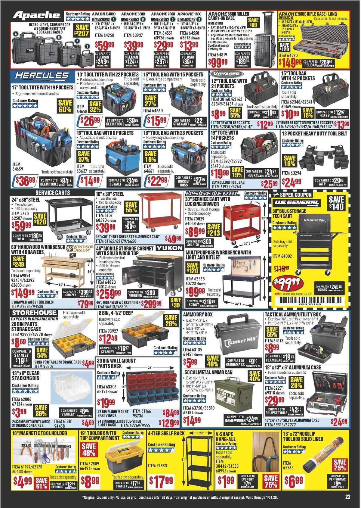 Harbor Freight Tools Weekly Ad from January 1