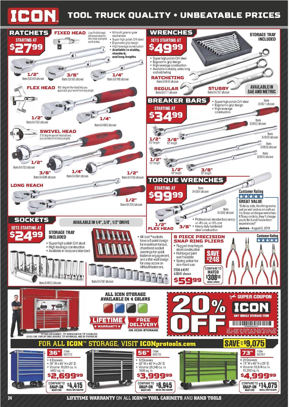 Harbor Freight Tools Weekly Ad from January 1