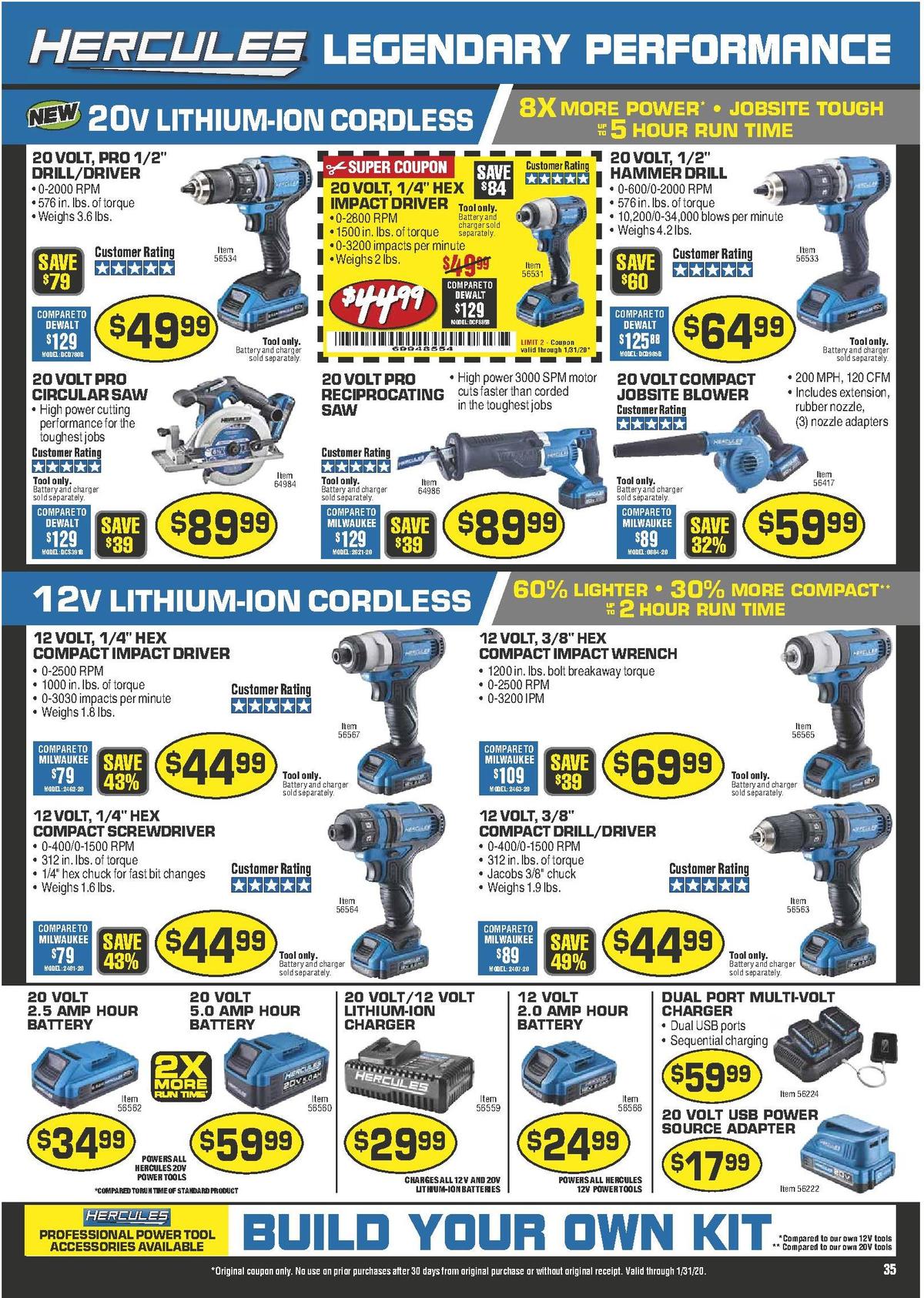 Harbor Freight Tools Weekly Ad from January 1