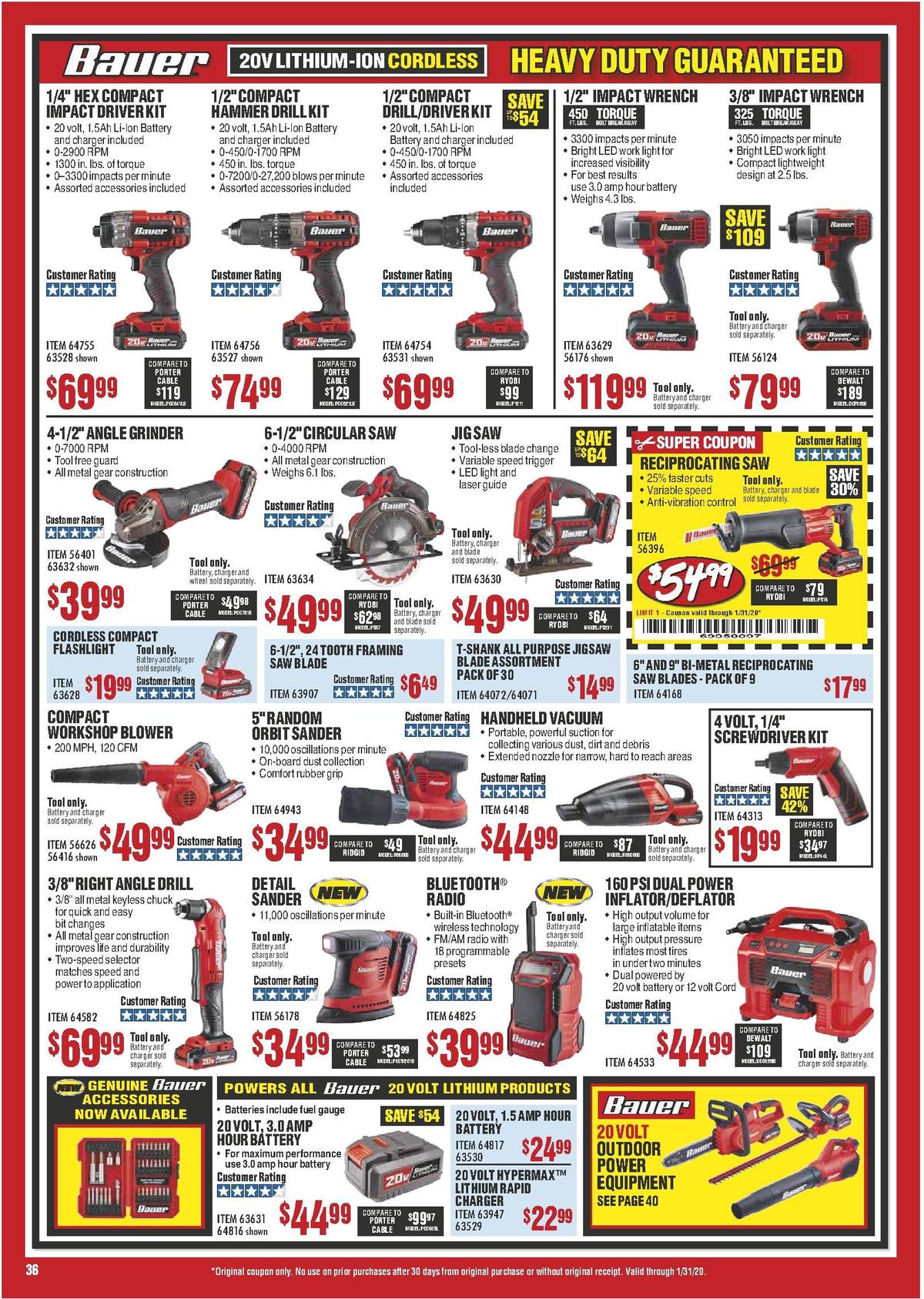 Harbor Freight Tools Weekly Ad from January 1