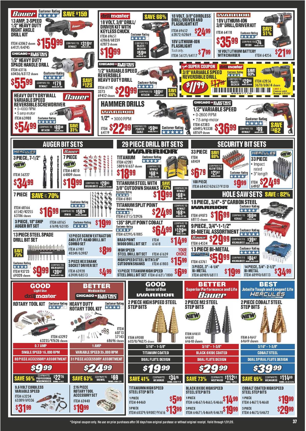 Harbor Freight Tools Weekly Ad from January 1