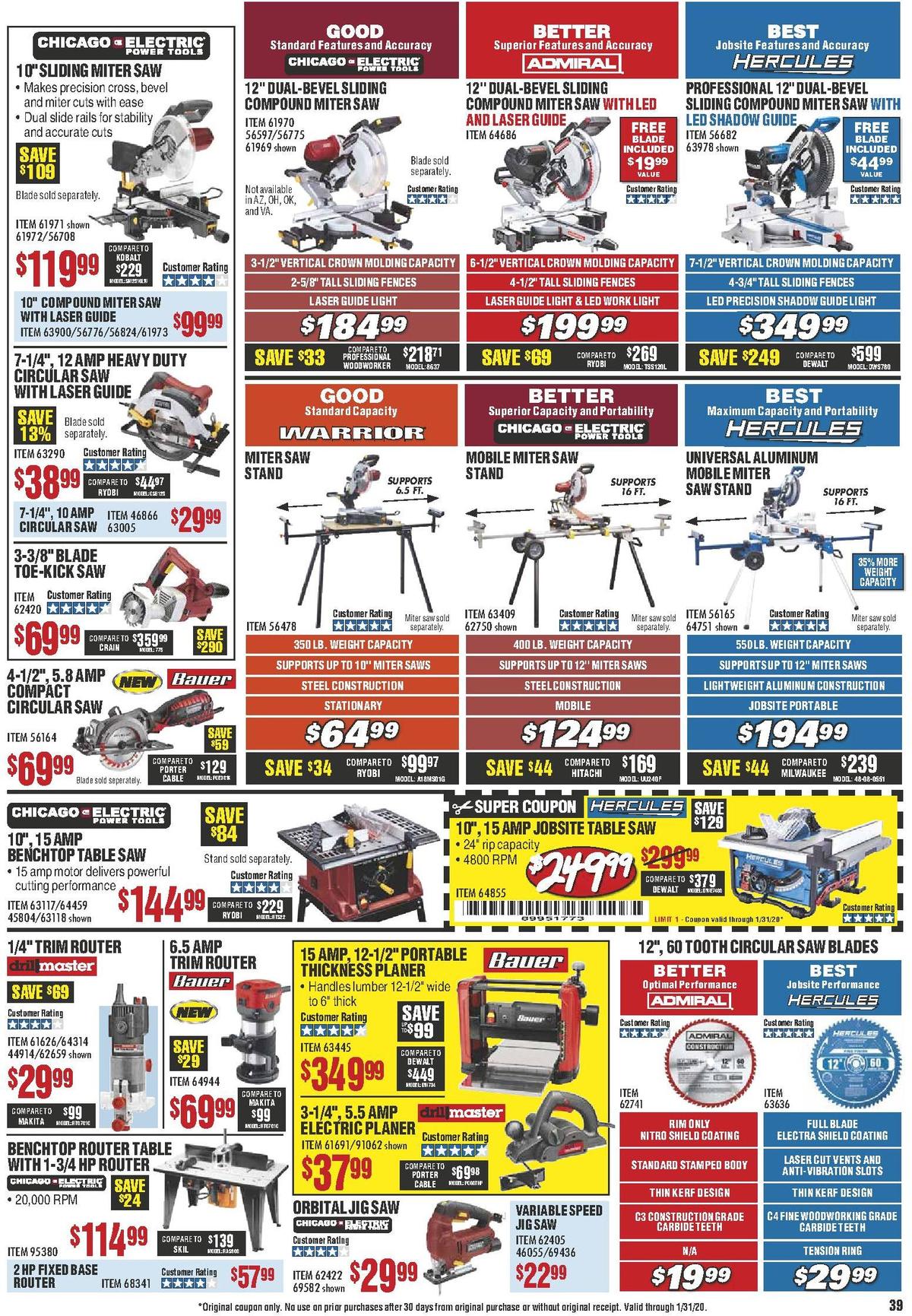 Harbor Freight Tools Weekly Ad from January 1