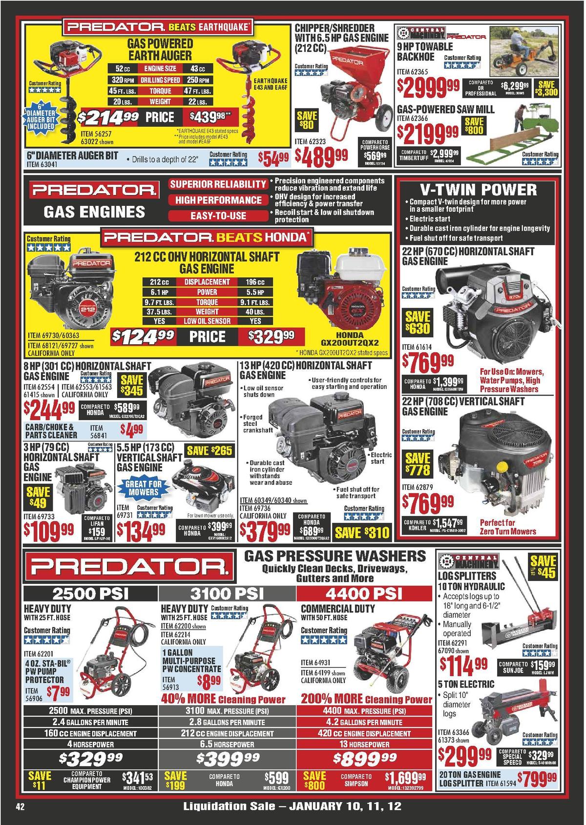 Harbor Freight Tools Weekly Ad from January 1