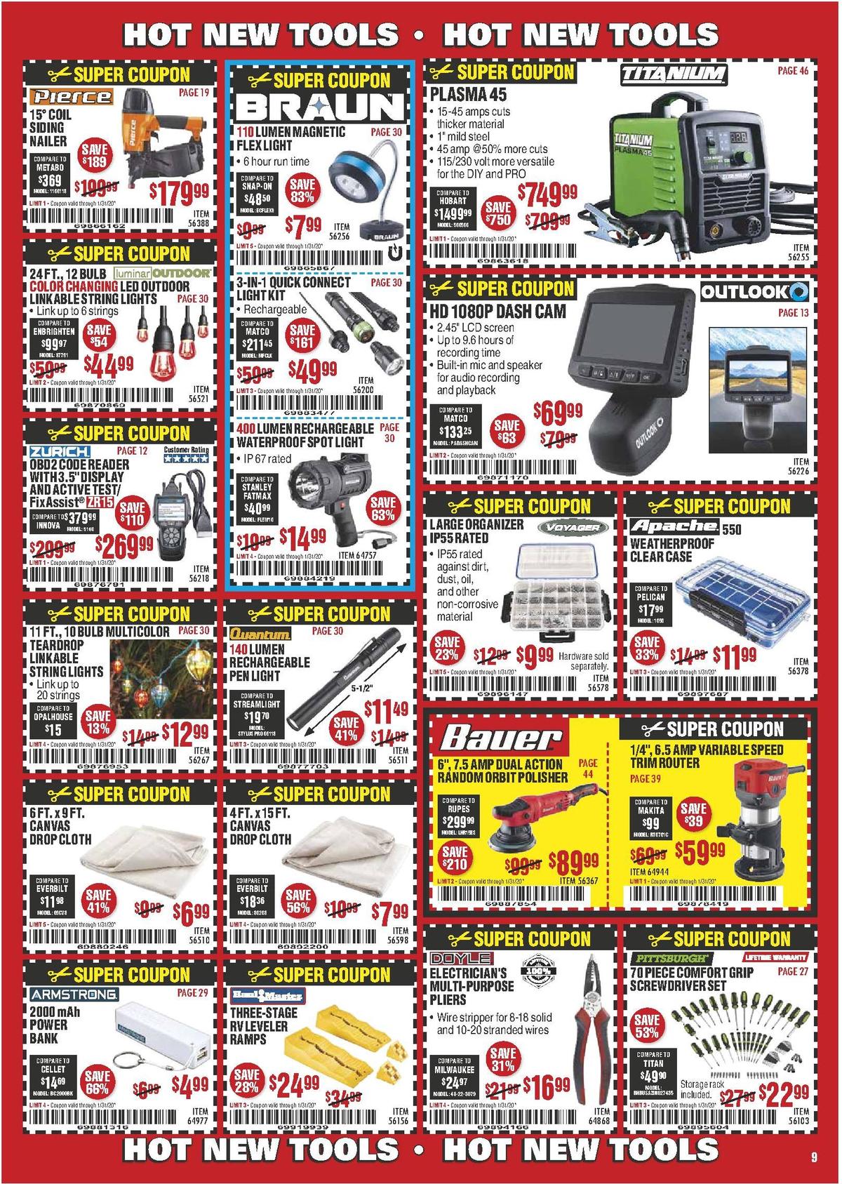 Harbor Freight Tools Weekly Ad from January 1