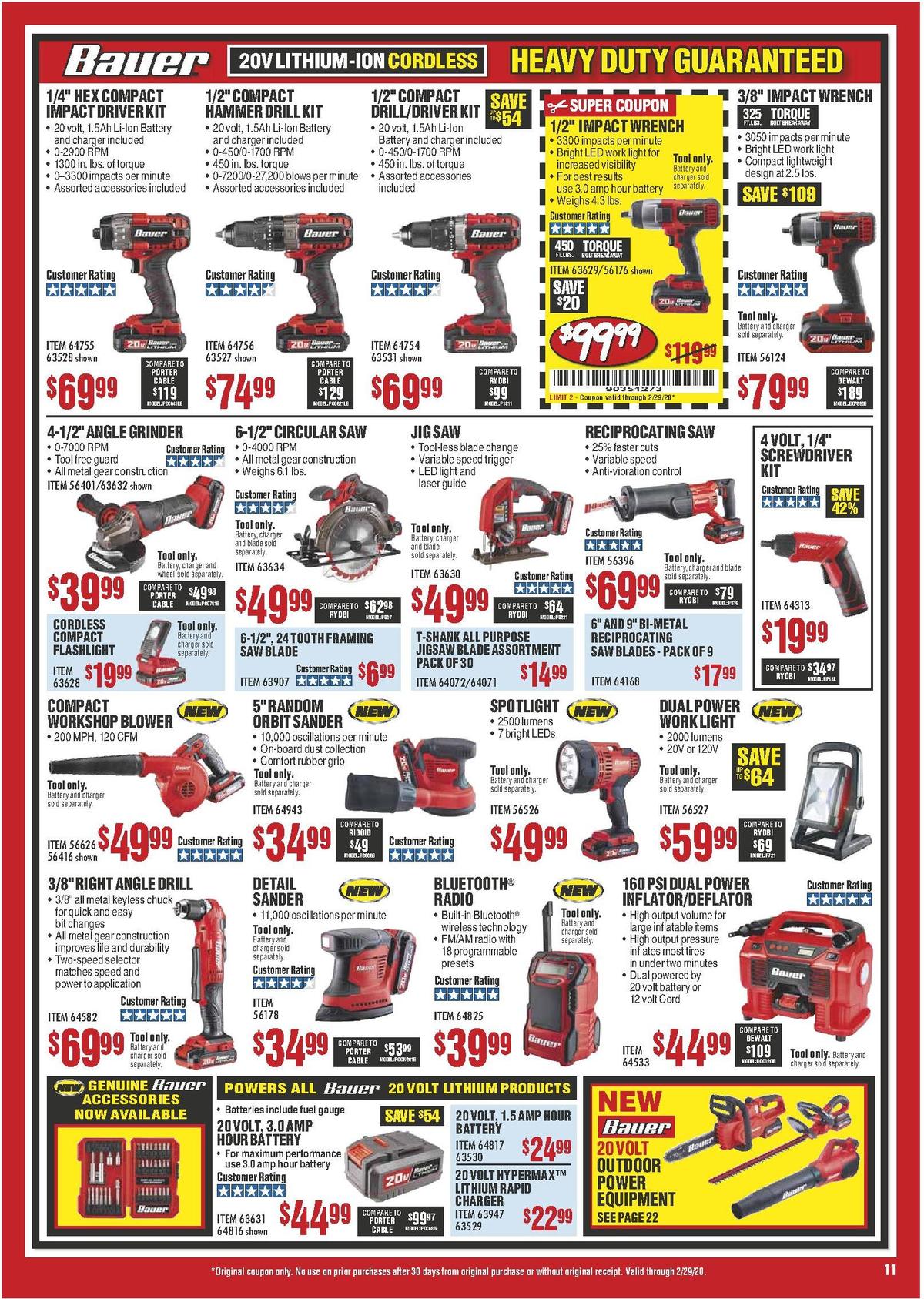 Harbor Freight Tools Weekly Ad from February 1