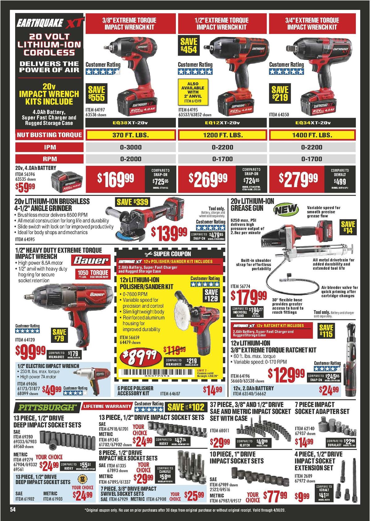 Harbor Freight Tools Weekly Ad from April 1