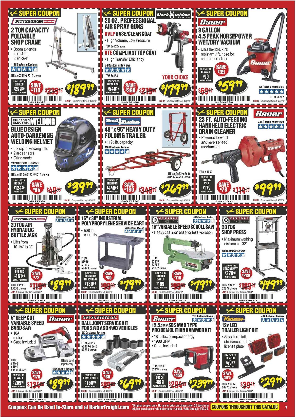 Harbor Freight Tools Weekly Ad from April 1