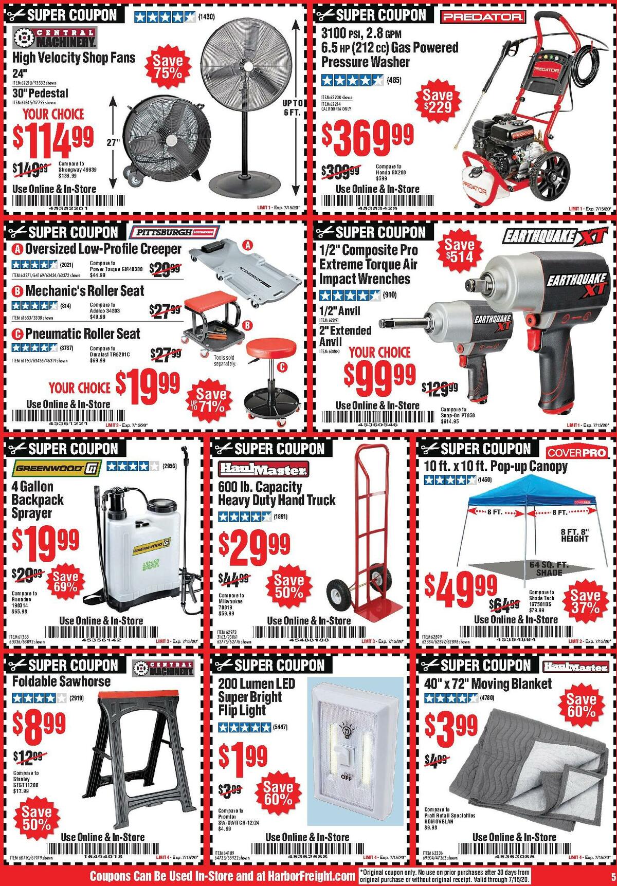 Harbor Freight Tools Weekly Ad from July 1