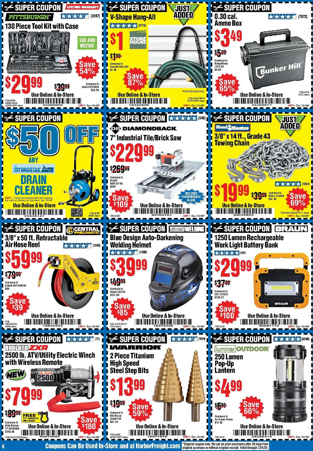 Harbor Freight Tools Weekly Ad from July 16