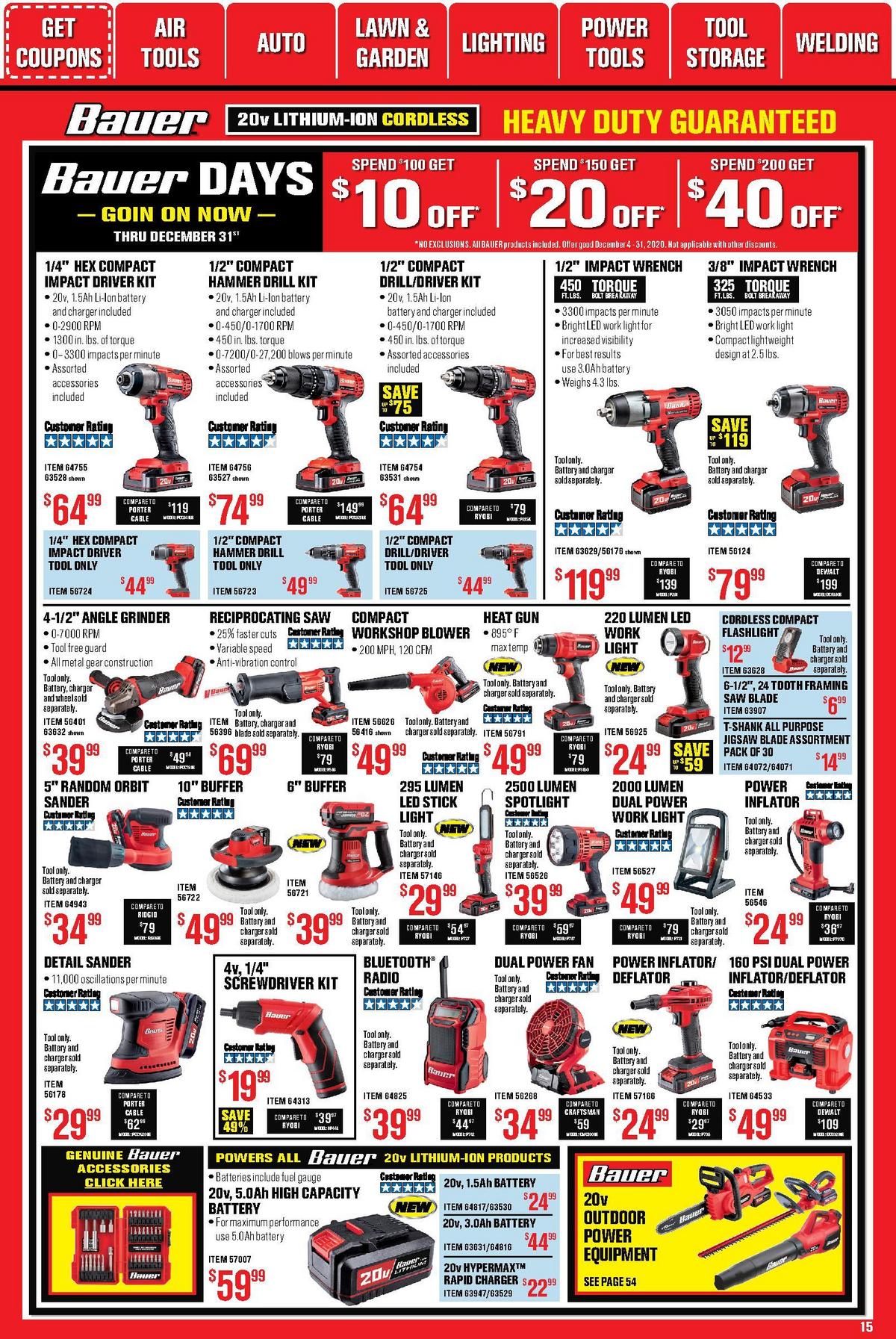 Harbor Freight Tools Weekly Ad from December 1