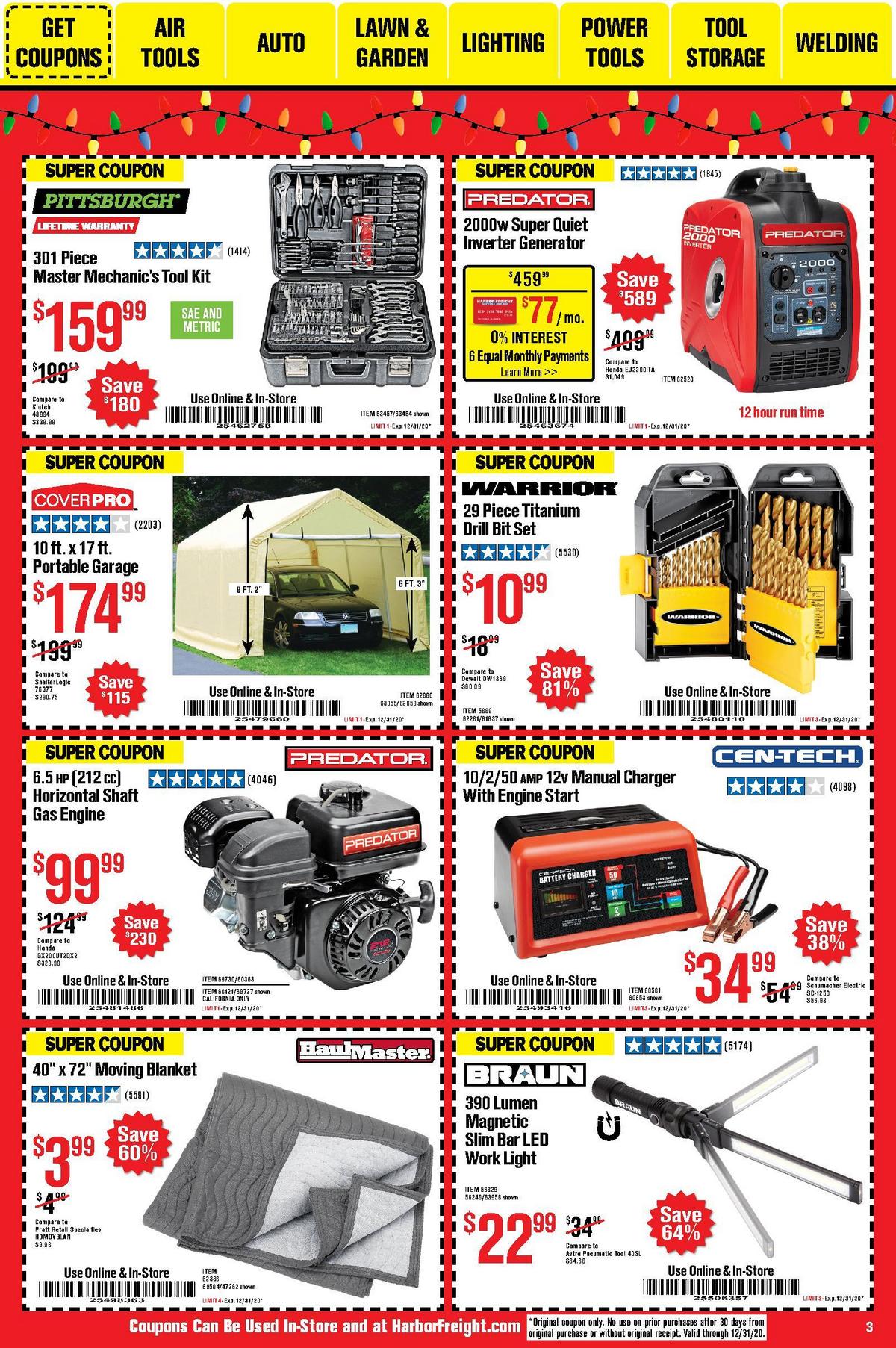 Harbor Freight Tools Weekly Ad from December 1