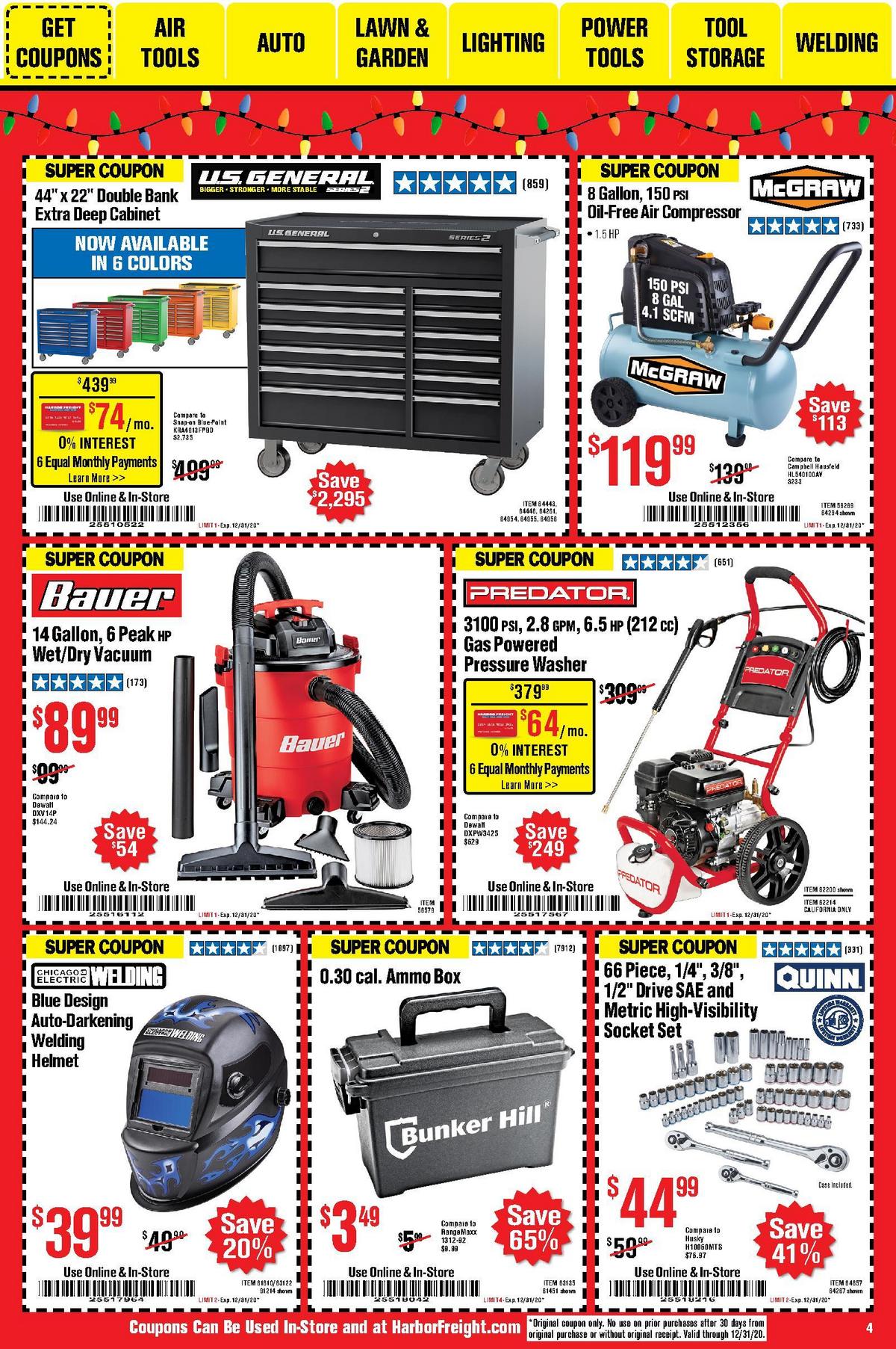 Harbor Freight Tools Weekly Ad from December 1