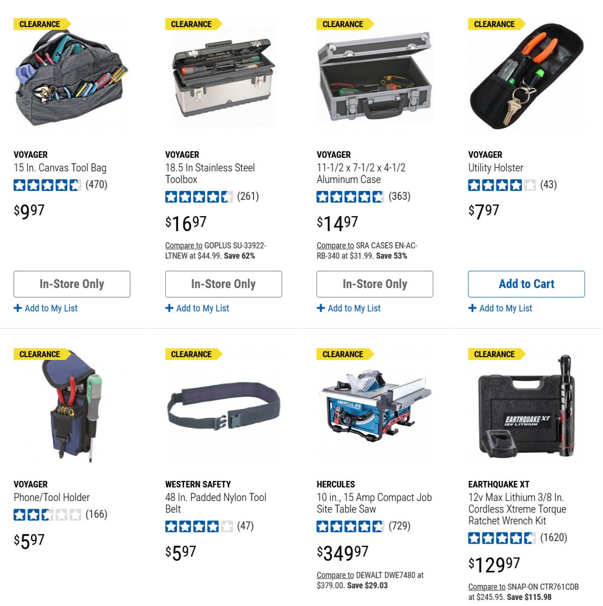 Harbor Freight Tools Closeout Specials Weekly Ad from March 8