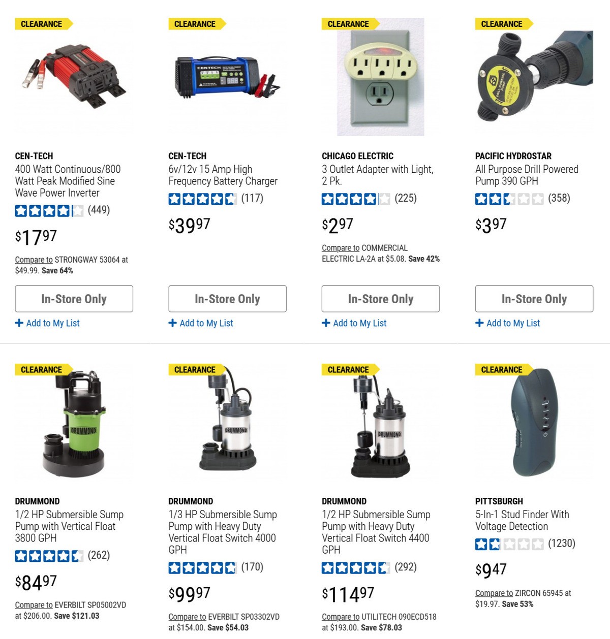 Harbor Freight Tools Closeout Specials Weekly Ad from March 8