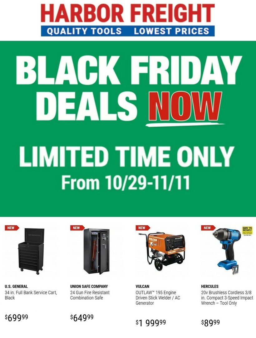 Harbor Freight Tools Weekly Ad from October 29