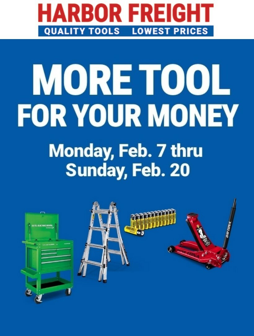 Harbor Freight Tools Weekly Ad from February 7