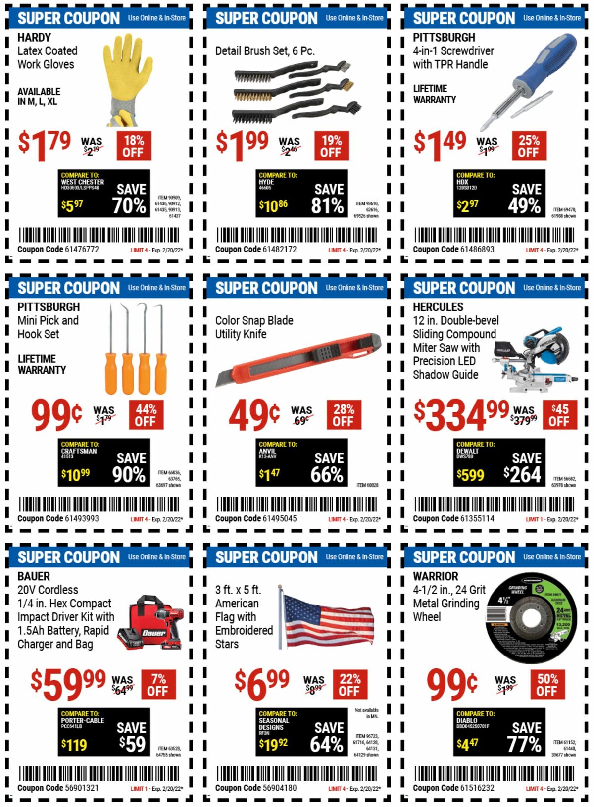 Harbor Freight Tools Weekly Ad from February 7