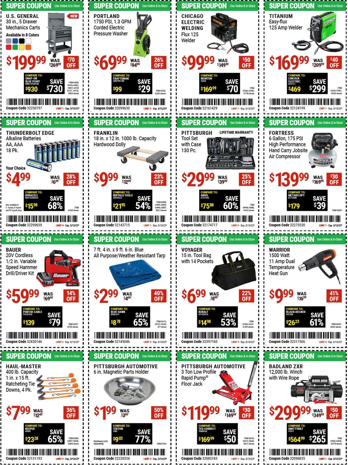 Harbor Freight Tools Weekly Ad from March 11