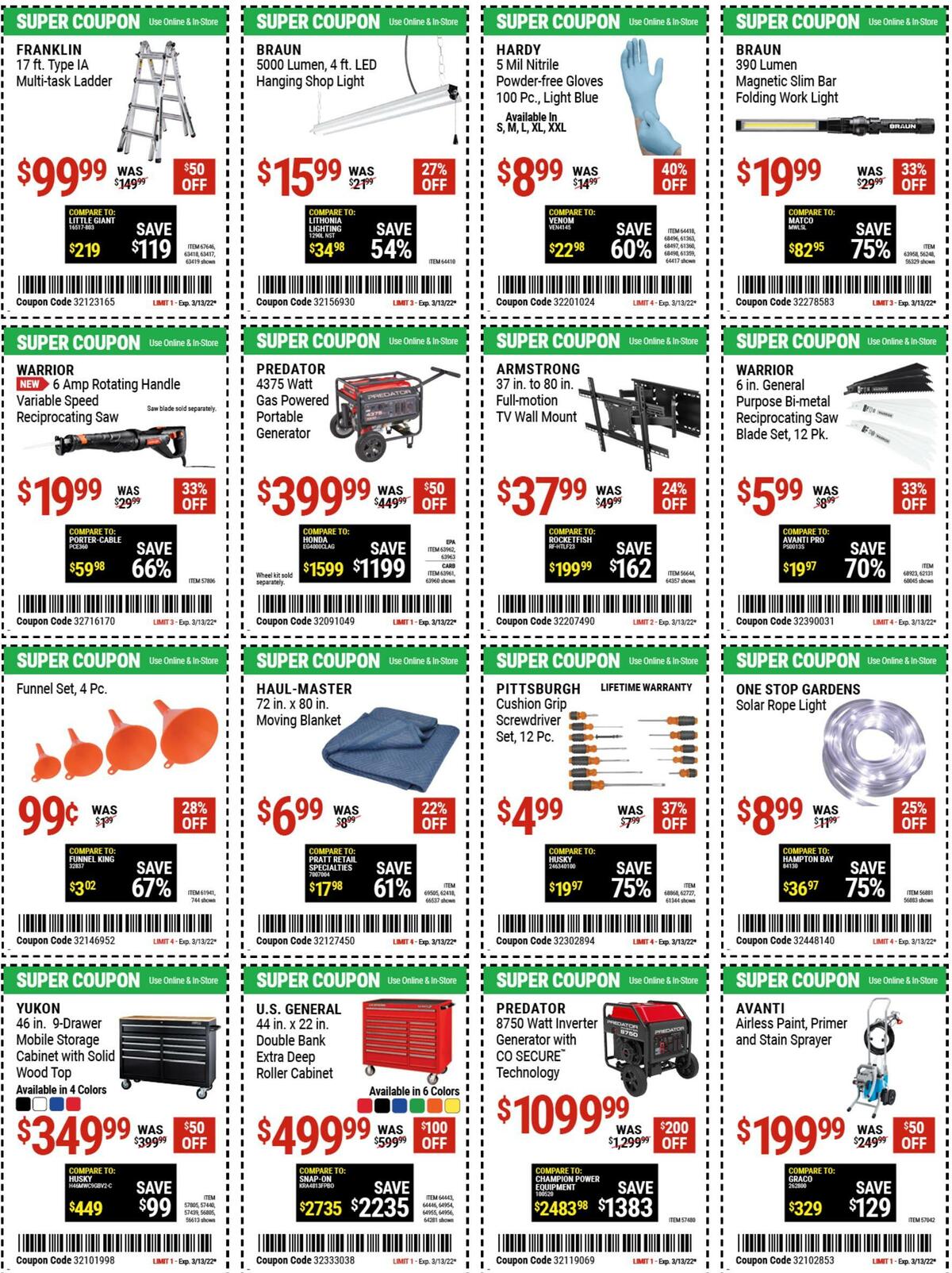 Harbor Freight Tools Weekly Ad from March 11