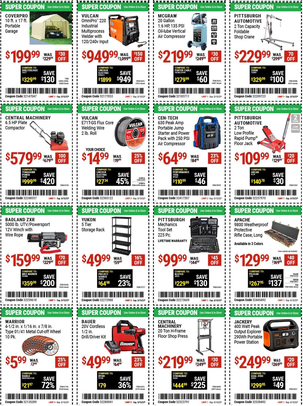 Harbor Freight Tools Weekly Ad from March 11