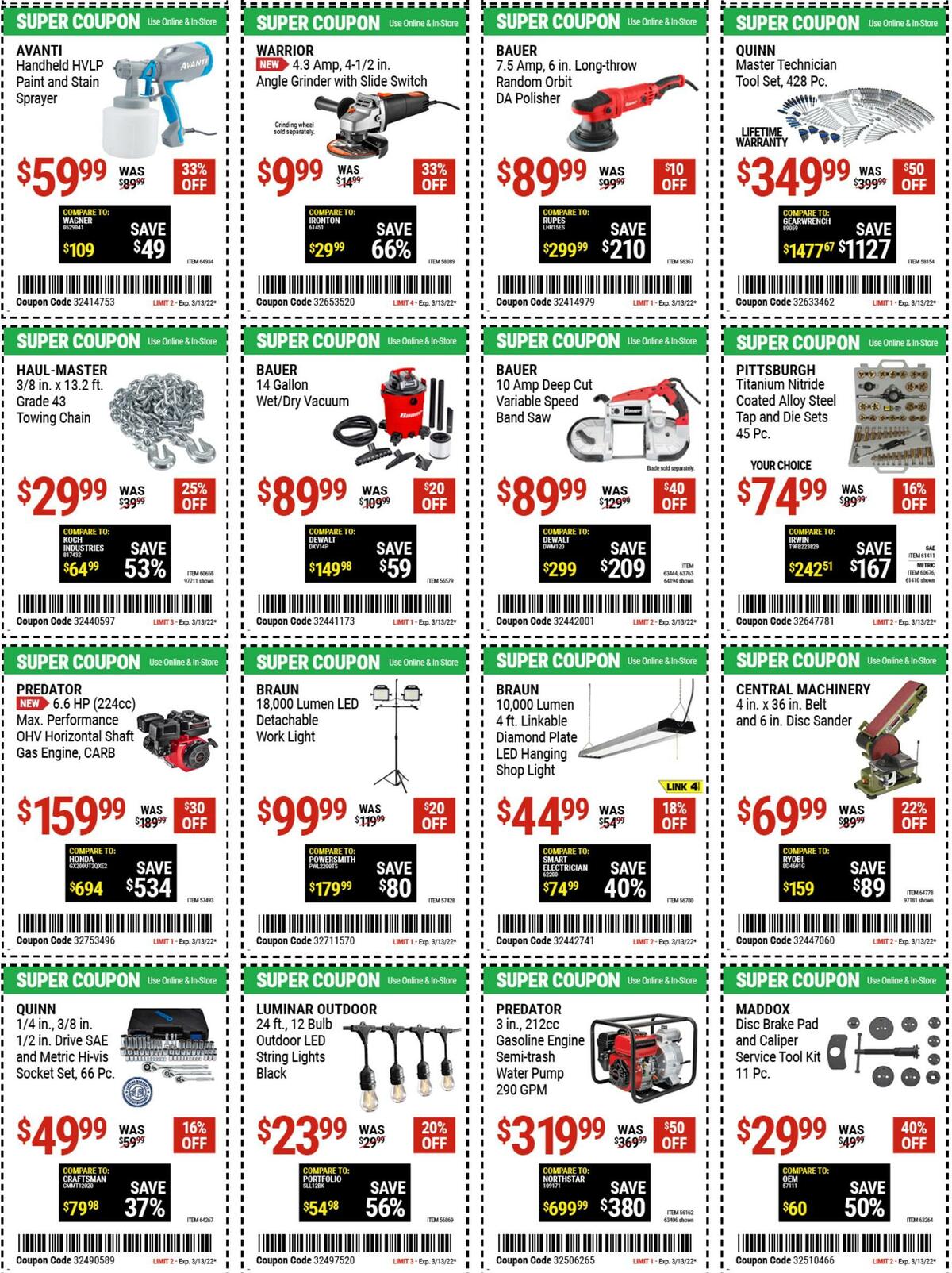 Harbor Freight Tools Weekly Ad from March 11