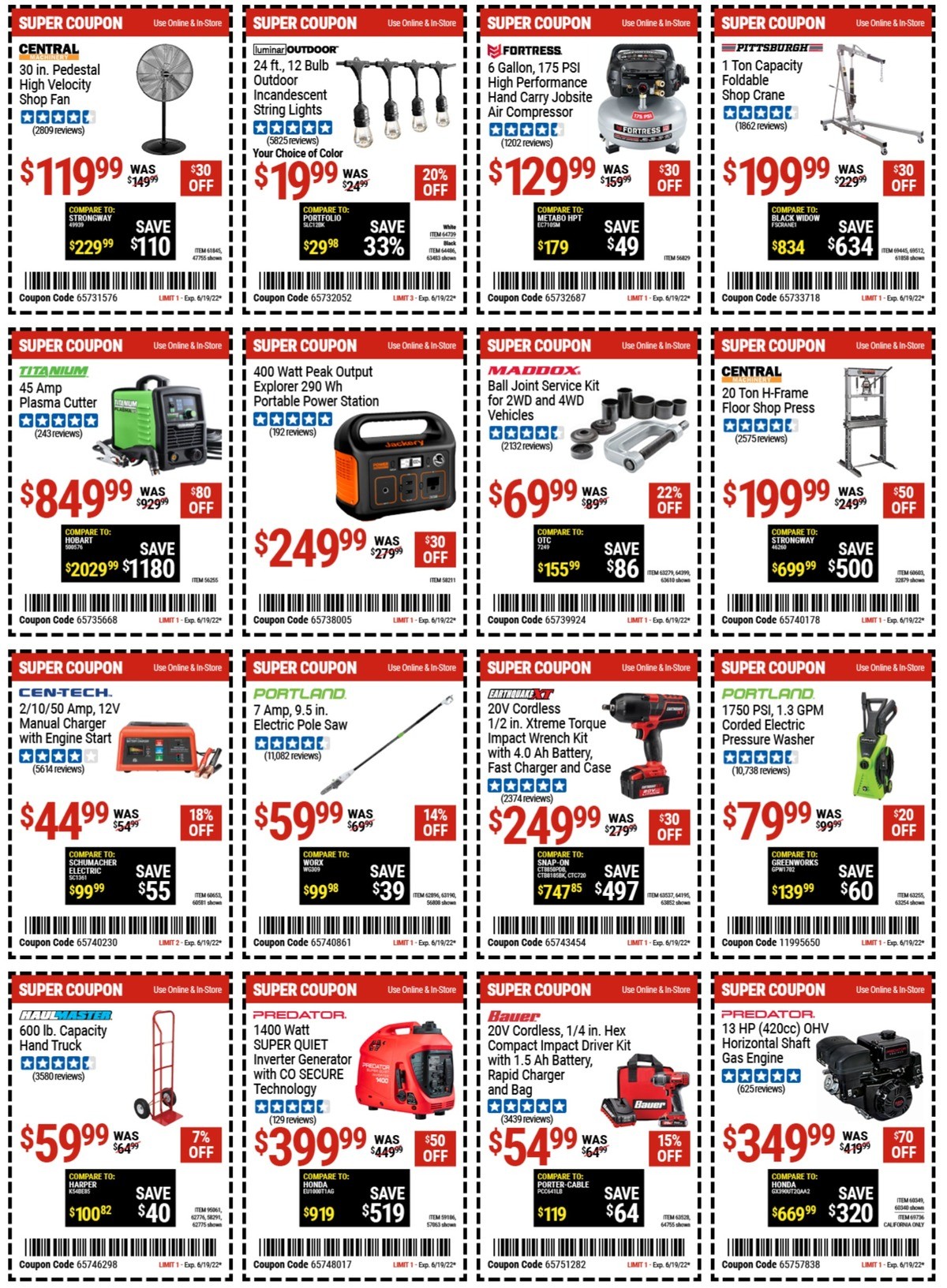 Harbor Freight Tools Weekly Ad from June 6