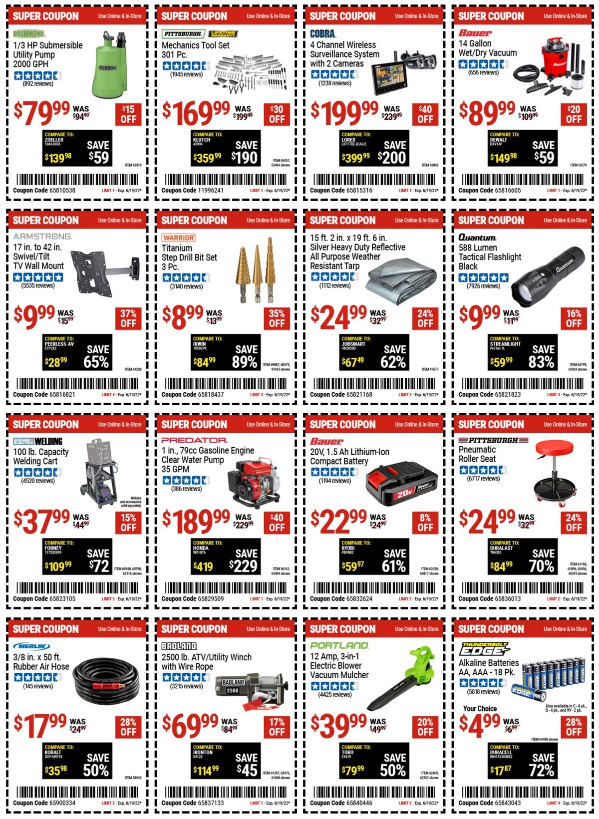 Harbor Freight Tools Weekly Ad from June 6