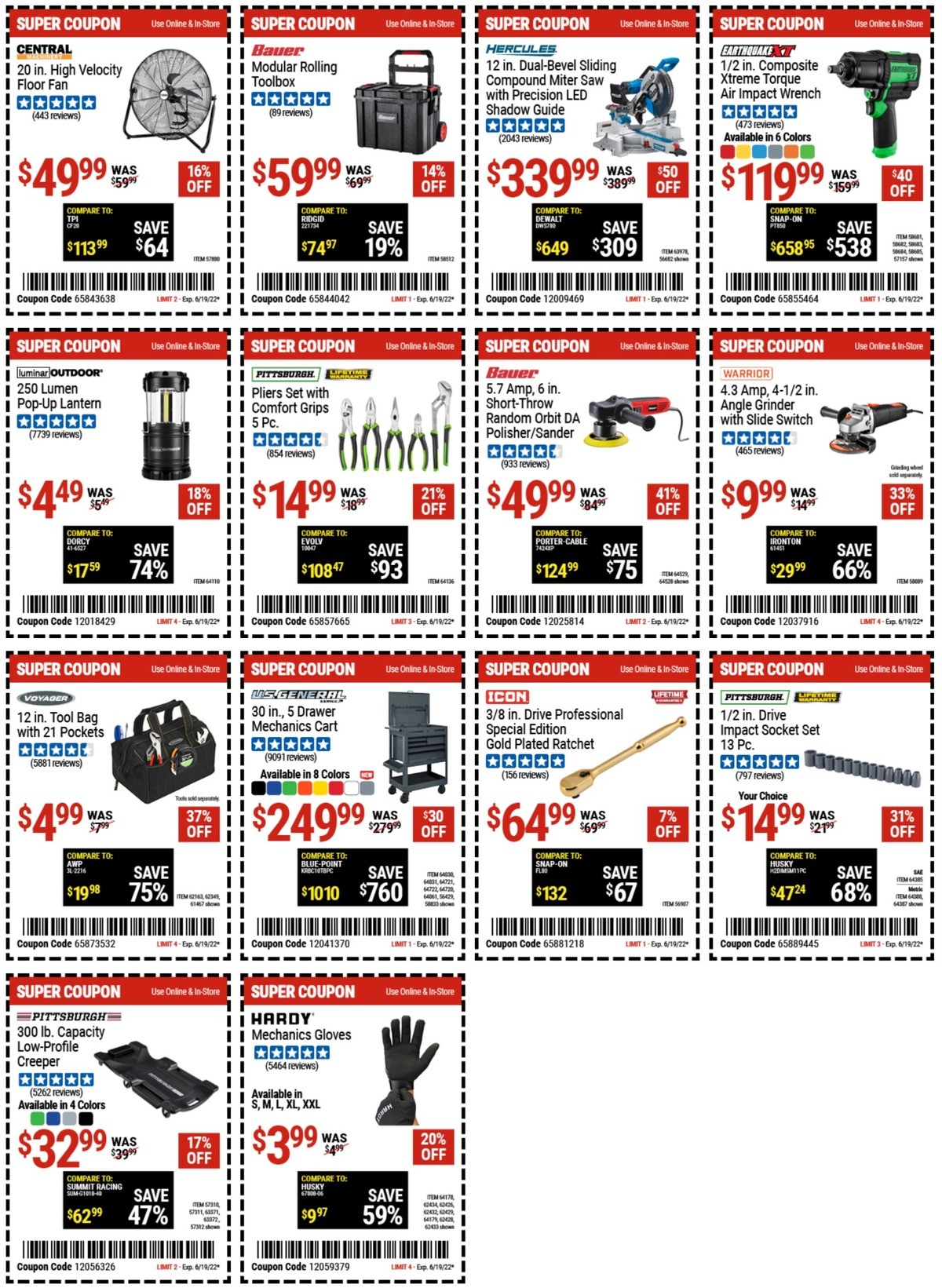 Harbor Freight Tools Weekly Ad from June 6