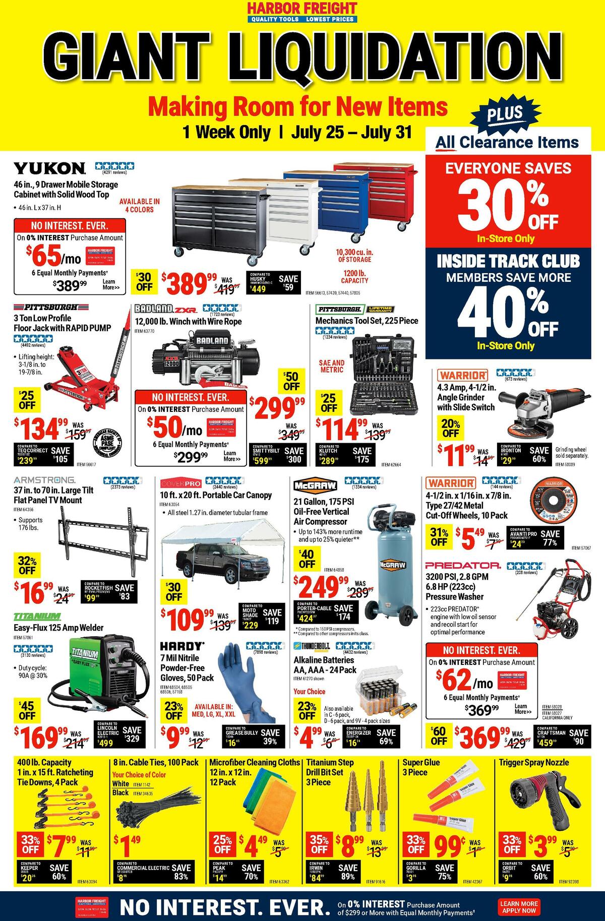 Harbor Freight Tools Weekly Ad from July 25