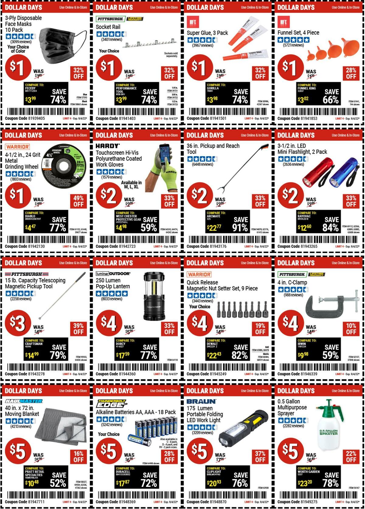 Harbor Freight Tools Weekly Ad from August 22