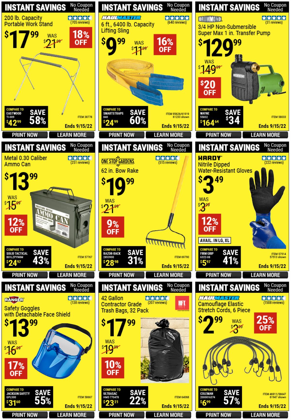 Harbor Freight Tools Weekly Ad from August 22