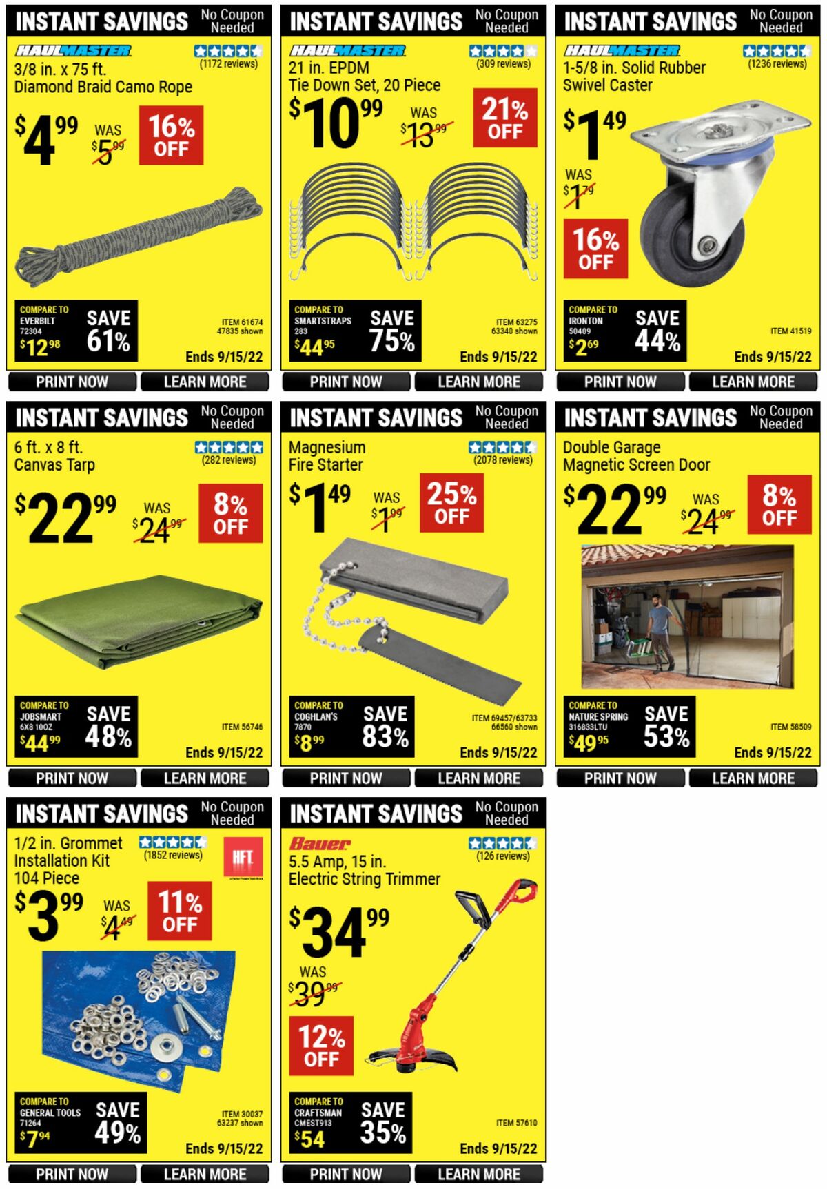 Harbor Freight Tools Weekly Ad from August 22