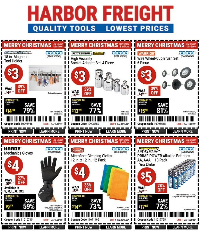 Harbor Freight Tools Weekly Ad from December 12